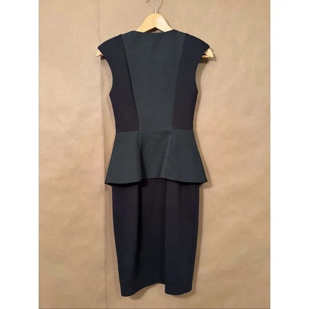 Ted Baker London Jumana textured‎ peplum zip-front sheath dress